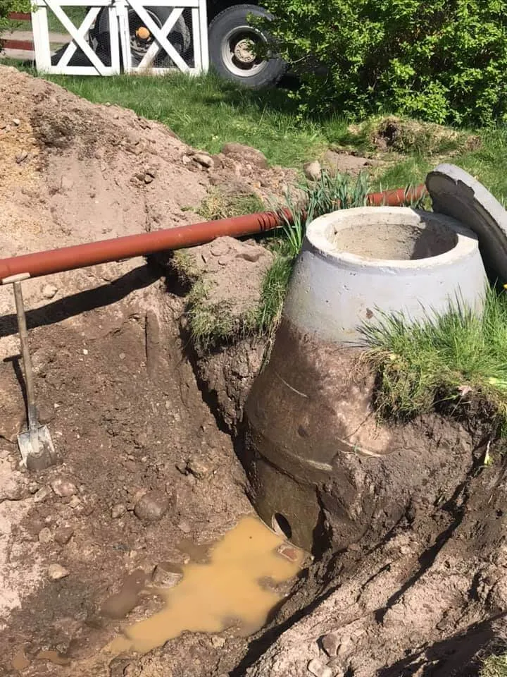 Indragning av avlopp i avloppbrunn