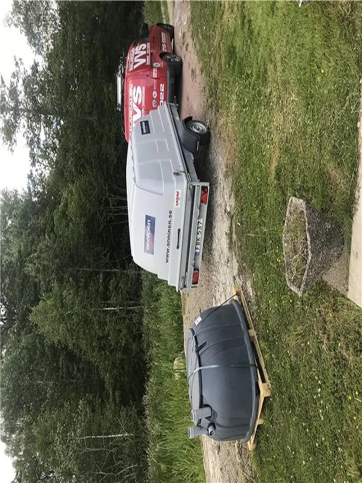 Montage av gråvatten tank